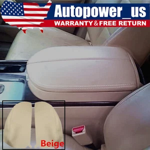 2Pcs For Acura MDX 2007-2013 Leather Console Lid Armrest Cover Beige Parchment - Picture 1 of 10