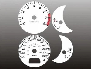 White Face Gauges for 2003-2007 Mazda 6 METRIC KMH KPH - Picture 1 of 4