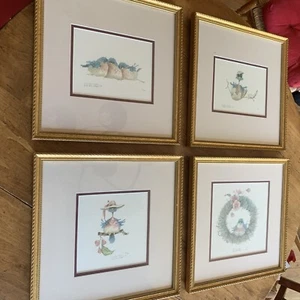 Carolyn Shores Wright Set Of Four Double Signed And Numbered Framed And Matted - Picture 1 of 10