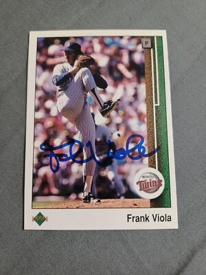 FRANK VIOLA 1989 Upper Deck # 397 autographed signed baseball card TWINS 89 AUTO - Image 1 of 3