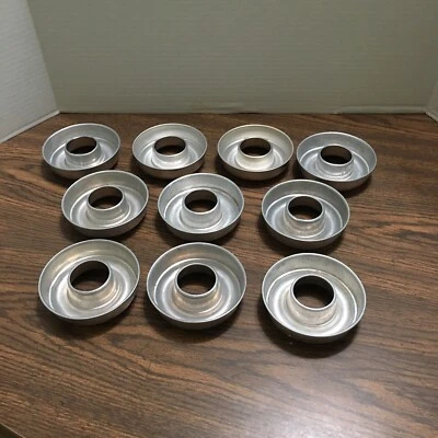 10 moldes de gelatina de metal de aluminio mini sartenes para pasteles lote de 10 de colección Foto 1 de 4