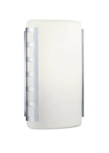 Lámpara exterior de pared alemana IP44 acero inoxidable ópalo vidrio máx. 75W LED apta 22,5 cm - Imagen 1 de 2