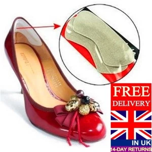 2 pares de inserciones de cuero sintético para zapatos plantillas almohadillas almohadillas empuñaduras para zapatos VENDEDOR DEL REINO UNIDO - Imagen 1 de 3