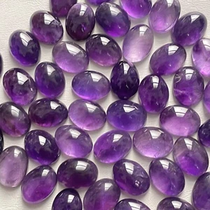 Natural Purple Amethyst Loose Gemstone Oval Handcrafted Cabochon 15x20 mm - Picture 1 of 5