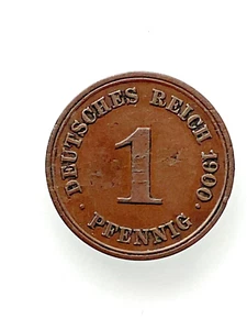 1900 -E GERMAN EMPIRE Pfennig - Picture 1 of 2