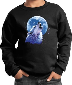 Buy Cool Shirts Kids Wolf and Moon Sweatshirt Call of the Wild - Picture 1 of 6
