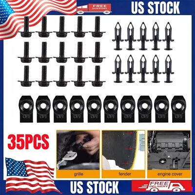 1 Kit Car Body Bolts & U-nut Clips M6 Engine Cover Undertray Splash Shield Guard - Image 1 of 4