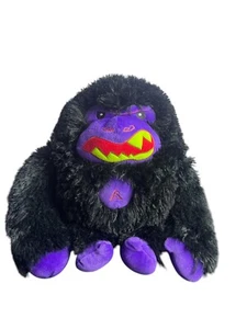 Fiesta Toys Grumpy Gorilla Ape 15" Plush Black Purple Monkey Shaggy Stuffed Toy - Picture 1 of 4
