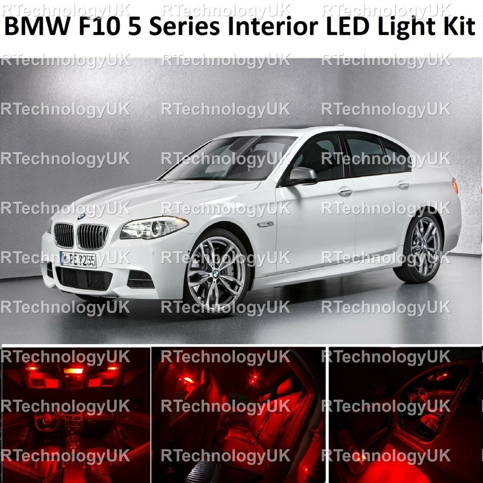 RED PREMIUM BMW F10 5 Series FULL LED Light UPGRADE XENON Interior KIT - Image 1 of 1