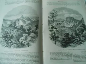 Le Semmering Chemin de fer 1856 Gravure Old Print - Foto 1 di 1