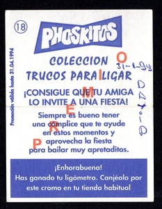 CONSIGUE QUE TU... #18 CROMO PREMIADO TRUCOS PARA LIGAR 1994 PHOSKITOS PREMIO - Imagen 1 de 3