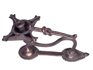 Antike Orissa Region Hindu Wachsausschmelz Bronze Hand Öllampe - Bild 1 von 11