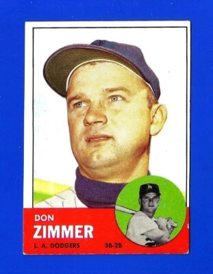 1963 Topps Set Break #439 Don Zimmer Ex+/como nuevo Los Angeles Dodgers (Sb1) Foto 1 de 2