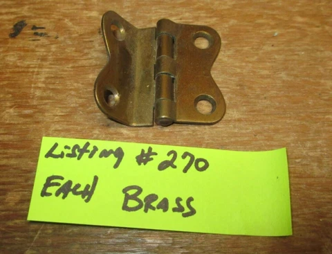 VINTAGE BRASS HOOSIER CABINET HINGE FOR SMALL DOORS UPPER TOP EACH LISTING # 270 Cover