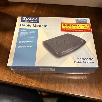 ZyXEL BRG-35503 Cable Modem, DOCSIS 3.0, IPv4 & IPv6 compatible - New & Sealed - Image 1 of 4