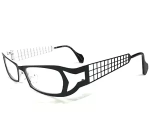 Iyoko-Inyake Eyeglasses Frames IY570 Col.143 Black White Rectangular 50-18-140 - Picture 1 of 10