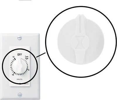 Perilla temporizador para temporizadores de heridas de resorte serie FD - Perilla temporizador montada en la pared, paquete de 1 Foto 1 de 3