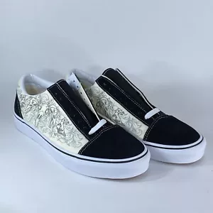 VANS Old Skool Low Top Raven Skull Sneaker Shoes Black Suede Skateboarding - Picture 1 of 13