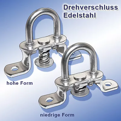 SPANNFIX-SHOP Drehverschluss V2A Edelstahl für Ovalöse 42x22 mm Nirosta A2 Drehwirbel Rostfrei