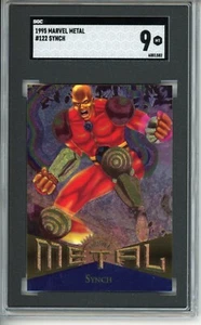 Synch #122 - 1995 Fleer Marvel Metal - SGC 9 Mint - MCU Marvel Comic Card - Picture 1 of 2