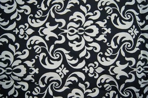 1 Yard Black White Dasmask Cotton Upholstery Fabric 36" X 44" - Picture 1 of 2