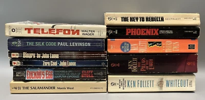 Assorted Lot of 11 Vintage and Newer Spy Adventure Thriller Paperback Books - Image 1 of 4