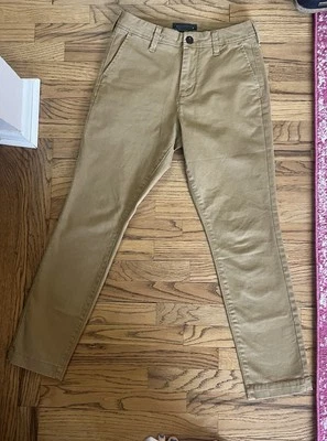 Aeropostale Pants Mens 27/28 Chino Mid Rise Slim Straight Twill Khaki Brown - Image 1 of 4