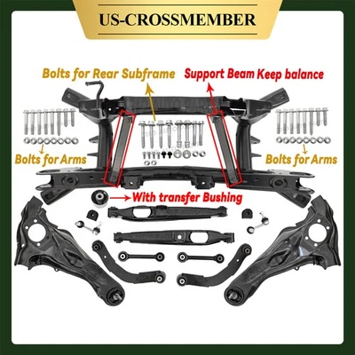 For Jeep Compass Patriot 2007-2016 4WD AWD Rear Suspension Arms Crossmember Kit Foto 1 de 4