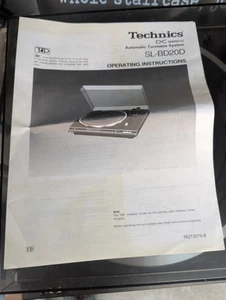 Technics Turntable System SL-BD20D With Operating Instructions - Imagen 1 de 5