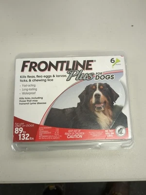 FRONTLINE Plus para perros extra grandes - 6 dosis 89-132 libras Foto 1 de 3