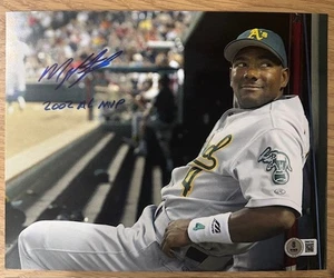 MIGUEL TEJADA OAKLAND ATLETISMO FIRMADO AUTOMÁTICO 2002 MVP 8X10 FOTO BAJO AUTÓGRAFO B - Imagen 1 de 3