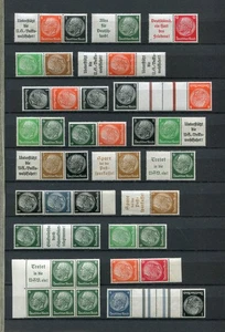 ALEMANIA 1933-36 Hindenburg MNH Lote Múltiples Tete Beche 34 Artículos - Imagen 1 de 2