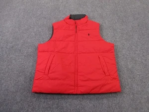 Polo Ralph Lauren Vest Jacket Boy M 12 14 Down Puffer Outdoors Hiking Reversible - Picture 1 of 10