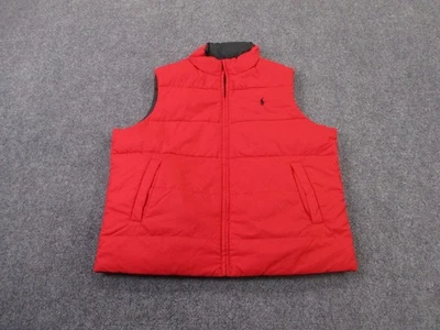 Polo Ralph Lauren Vest Jacket Boy M 12 14 Down Puffer Outdoors Hiking Reversible - Image 1 of 4