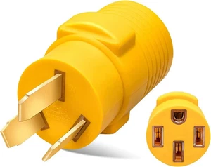 50 Amp EV RV Ladegerät Adapter - Nema10-50P auf 14-50R, 3 auf 4 Zinken Buchse P... - Bild 1 von 6