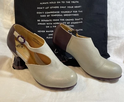 John Fluevog Opposition Purple & Gray Circumpolar 8.5  Dust Bag Ballet Core - Image 1 of 4