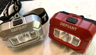 2 Defiant 100 Lumens LED Headlight (1 NEW & 1 USED) $12 + FREE SHIPPING - Image 1 of 4
