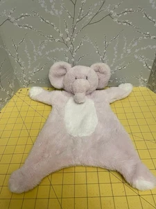 Manta de seguridad con cabeza de peluche plana Kellytoy elefante rosa Lovey juguete suave - Imagen 1 de 5