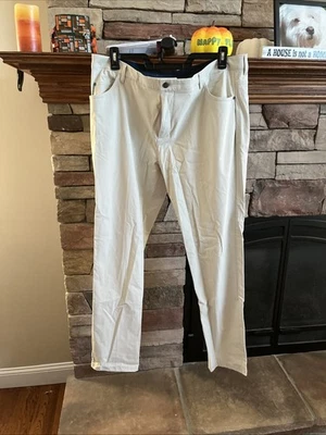 Брюки конические Adidas Go To с 5 карманами 38x34. Слоновая кость, кремовый цвет, ношеный один раз - Изображение 1 из 4