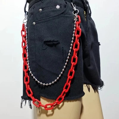 Cinturón Punk Cadena Cintura Plateado Pantalones Cadena para Mujer Jeans Cinturón Cadena para Pantalones Foto 1 de 4