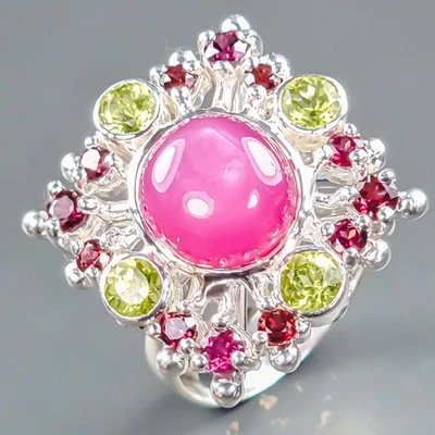 Jewellery 5 ct+ Ruby Ring 925 Sterling Silver Size 7 /R441849 - Image 1 of 4