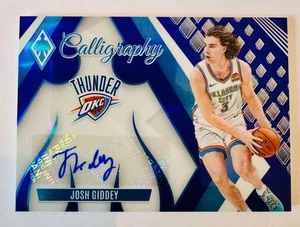 Josh Giddey 2023-24 Panini Phoenix Calligraphy Blue Autograph Auto /25 - Bild 1 von 1