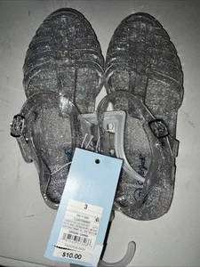 Jack & Jack Clear Glitter Jelly Sandals With Straps | Size 3 - Bild 1 von 3