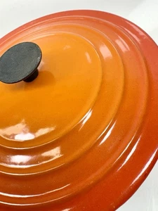 Le Creuset 7.5" Lid B Flame Orange Enameled Cast Iron for 2-qt Round Dutch Oven - Picture 1 of 9