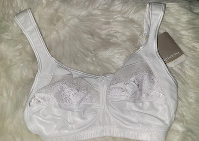 Sujetador de mastectomía post cirugía Amoena Isadora sujetador suave sin aros - blanco 32 DD nuevo con etiquetas Foto 1 de 3