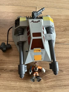 Playskool Star Wars Galactic Heroes Vehículo Snowspeeder y Figura Luke Skywalker - Imagen 1 de 8