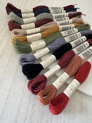 DMC Eco Vita 100% Organic Wool Crewel Thread~Lot of 12 Skeins~Assorted Colors - Image 1 of 4