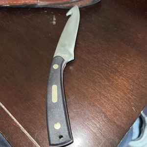 Cuchillo de caza Schrade 1580T Old Timer hoja fija con funda de cuero - Imagen 1 de 7