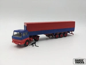 Herpa/Wiking Henschel HS16 pianale/telo autoarticolato 2a/2a autocostruzione 1:87/HU19966 - Foto 1 di 1