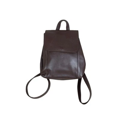 Francinel Brown Leather Small Backpack Francine L Made in Italy - Image 1 of 4